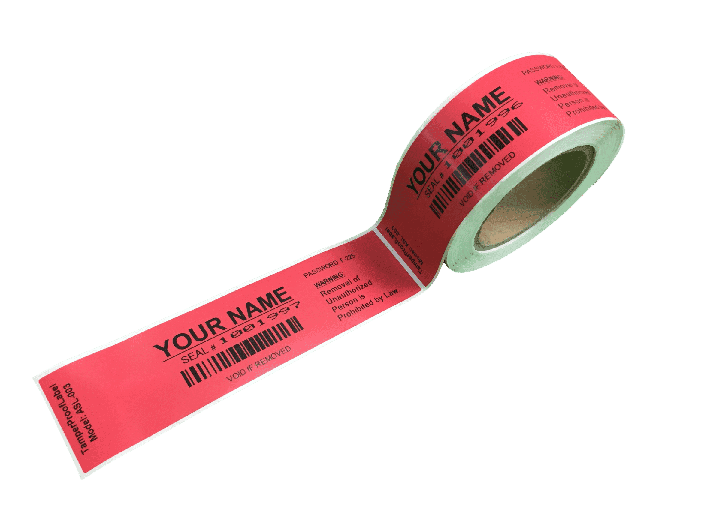 Do not accept if tape has been tampered with” Printed Tape